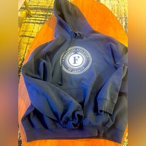Navy Blue Hoodie with Emblem